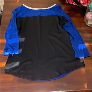 Blue and black shirt from The Limited